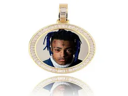 14k Gold Custom Made Memory Picture Po Pendant Iced With 18quot 20quot 24quot Rope Chain Halsband Zircon Bling Mens Hip H3068194