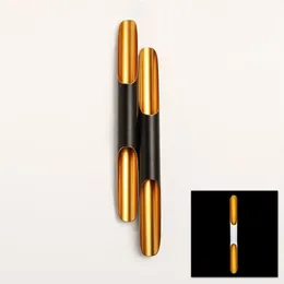 Levelfull Coltrane Modern Wall Light Lamp Sconce Lade Up Bown Mipe Pipe Wing 2 Lights Black Golden231o