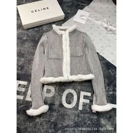 Kadın Sweaters Sonbahar/Kış Niş Tasarım Modaya Marka Kısa Yün Patchwork Hardigan Moda Slim Fit çok yönlü mizaç