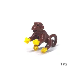 New Forest Jungle Animals Monkey Chimpanzee Pastoral Moc Farm Ranch Scene Building Blocks Bricks Toys Compatible with Lego