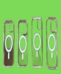 Transparent iPhone Case Magnetic Acrylic Clear Falls for iPhone 14 13 12 11 Mini 7 8 iPhone14Pro Max XS XR Magsafe Support Wireles4899101