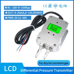 LCD-Luftdrucksensor Digitalwinddifferenzdruckübertrager 4-20 mA-OFF-Sensor -50-0-50KPa-Gasdrucksender