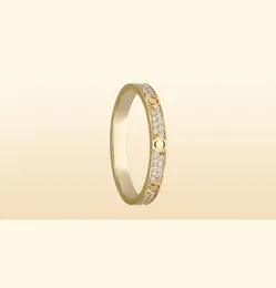 Anello di fedi nuziali di piccolo modello slim amore per donne uomini 316l titanio acciaio completo cz designer pavimentato gioielli aneis anel bague femme cl2888347