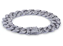 Mode Goldfarbe plattierte Mikro -Pave -Kubikzirkonarmband alle ECED NEU NEU NALL CLUB MEN BRAKETS HIP HOP BRAKELLETS2170579