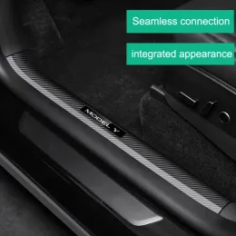 OEM DOOR SILL GURNS SCUFF PLATE COVER for Tesla Model Y 2021-2023-100 ٪ FIT ، منصات مضادة للركيلة ل Tesla y Door Threshold