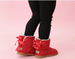 Designeruine skórzane małe dzieci śnieżne buty solidne botas de nive zimowe dziewczęta obuwie maluch dziewcząt buty 8055455