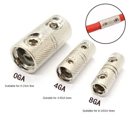 Bil Stereo Power Wire Coupler Terminals Wire Splice Coupler Car Audio Brass Terminal Butt Connectors 0 Gauge 4 Gauge 8 Gauge