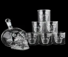 Crystal Skull Head S Cup Set 700ml Whisky Wine Glass Bottle 75ml copos de copos de decanter com barra de vodka de vodka canecas 4381149