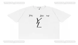 Дизайнер Xury YSLS Классическая футболка Мужчина и женские хип -хоп