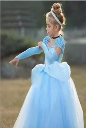 1pcs Baby Girls Prinzessin Kleid süße Kinder Cosplay Kostüme durchführen Kleidung formelle volle Party -Abschlussballkleider Kinder Clo6336388