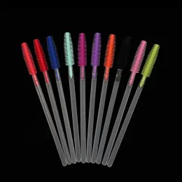 Kitler Tek Kullanımlık Silikon Makyaj Fırçası Kirpik Uzantısı Onoff Maskara Wands Aplikatör 200pcs/Lot Kirpikler Fırçalar Açık sap