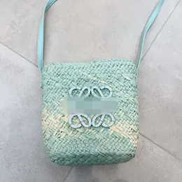 Designer Bag Fashion Lafite Grass Woven Bag Womens Folded Cloud Hollow Pure Handmade New Beach Bucket Phone