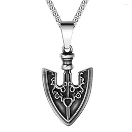 Pendant Necklaces Vintage Viking Celtic Shield Sword Charm Men's Necklace Fashion Hip Hop Punk Jewelry Accessories Party Gift Wholesal