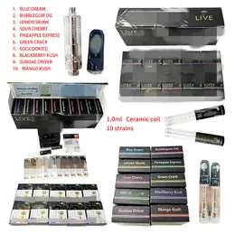 USA STOCK Cartridge LIVE 1ml Empty Tank Cart with Packagings All Included Ship Within 48 Hours