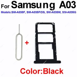 Suporte para bandeja de cartão SIM para Samsung A03 A035F A03S A037F A03 Core A032F SIM Holder SIM SIM CARTA Adaptador Setor de substituição Peças de substituição