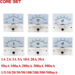 85C1 DC Analog Current Meter Panel 1A 3A 5A 10A 30A 10mA 50mA 100mA 500mA 50uA 100uA 200uA 500uA AMP Gauge Current Ammeters
