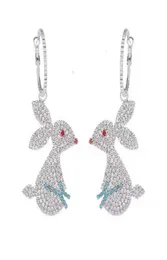 You Are My Glory Qiao Jingjing Dili Geba Same Earrings Lovely Little Rabbit Diamond Versatile Earrings5007938