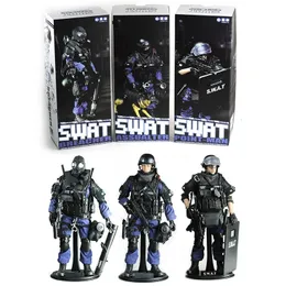 1/6 Skala Special Forces Figur 12 30cm Collectible Swat Team Soldier Action Figures Movningsbara gemensamma PVC -leksaker för pojkar med ruta 240326