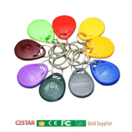 Rings free sample colorful 13.56MHz IC ID Keyfobs Tags Access Control Keychain ABS Waterproof RFID Key Finder Card Token Attendance