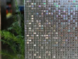 Fönsterklistermärken 50 cm 90 cm 1 st toppkvalitet uv statisk klamring integritet dekorativ pvc genomskinlig film tinning