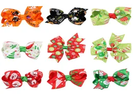 Baby Christmas Bow Barrettes 12 Design desenho animado Hallween Hair Bows Kids Headwearwares Babas de cabeça para meninas clipes de cabelo 066468213