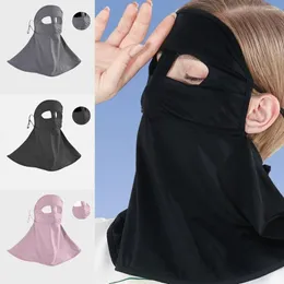 Halsdukar anti-uv sidenmask mode utomhus sport unisex solkräm bekväm andningsbar ansikte täcker halsduk