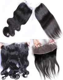 Diferente tamanho de renda dentro de toda a textura do cabelo humano 4by4 13by4 fechamento suíço pode tingir toda a cor pequena knot5126699