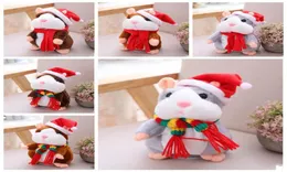 Talking Hamster Peluş Oyuncaklar Sevimli Hayvan Karikatür Kawaii Konuşma Ses Kayıt Hamster Talking Oyuncak Çocuklar Noel Hediyeleri 16cm1498135