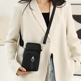 Nowa torba na telefon komórkowy damska torba na ramię wisząca moneta na szyję torebka pionowa torebka dam