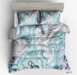 Наборы постельных принадлежностей 3D Мраморное облако домашнее текстильное текстильное набор для стеганого одеяла и наволочка без ядра здоровые материалы по уходу за кожей