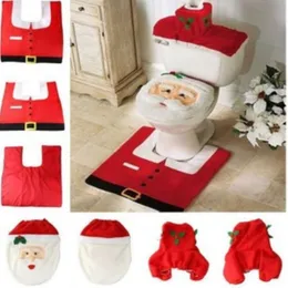 Cute Christmas Toilet Seat Covers Creative Santa Claus Bathroom Mat Xmas Supplies for Home New Year Navidad Gift Decor