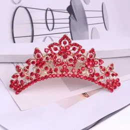 أزياء الجملة الزفاف الزفاف الزركون كرونة التاج المعدنية Tiaras للنساء 2402