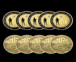 5PCS Craft Honoring Remembering September 11 Attacks Bronze Plated Challenge Coins Collectible Original Souvenirs Gifts6716831