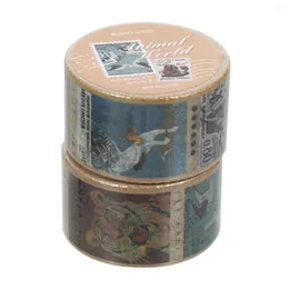 Garrafas de armazenamento adesivos de carimbo falto adesivos de diário de diário Diy Vintage Washi adesivo decalques fitas retro decoração portátil