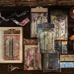 Paket başına 40 adet retro şerit bronzlama çıkartması vintage damga yırtılabilir el yapımı kelebek malzeme dekoratif scrapbooking malzemeleri