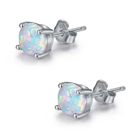 Stud Moda Takı Opal Küpe Kadınlar Ateş 3-8mm S925 Sterling Sier Dolgulu Sevimli Düğün Hediyesi Dönüşü Dhmos