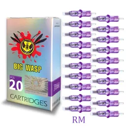 Supplies Bigwasp Purple Cartridge Tattoo Needles Rm Professional Disposable Sterilized Safety Tattoo Needles for Pmu Hine 20pcs/lot