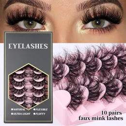 8 D 10 Paare Dicke Stil wiederverwendbarer flauschiger langen Curl Langlebige Curl falsche Wimpern Baumwollband Flexible wasserdichte haltbare Wimpern