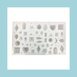 Molds Mti Shape Pendant Sile Mold Gem Cabochon Beads Resin Mods For Jewelry Diy Making Drop Delivery Tools Equipment Dhc84