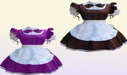 زي الخادمة الفرنسية المثيرة القوطية اللباس اللامع اللباس أنيمي cosplay sissy maid موحد ps حجم الهالوين الأزياء للنساء 2021 y03207916