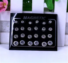 Forte Magnet Magnetic Therapy Health Ear Stud para homens Mulheres zircão de brincos não perfuradores Jóias punk jóias Punk20796221136715