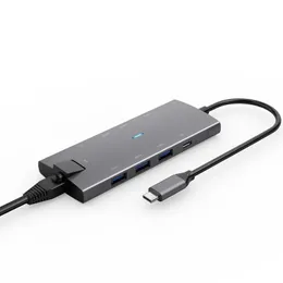 2024 Hub USB Tipo C Cubra 8in1 Placas de ancoragem 6/8/9 Adaptador de divisor múltiplo de porta para MacBook PC notebook Acessórios para laptop para USB
