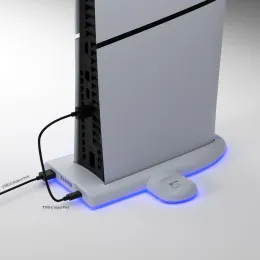 Стенды вертикального охлаждающего зарядного устройства PS5 Slim Controller Charger с вентилятором RGB Light 3Level для Sony PlayStation 5 Slim Console