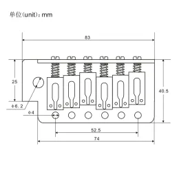 Kaynes 52,5 мм типа ST Электрогитара Tremolo System System мост с цинком или латунным блоком для ST -гитара Chrome Silver Gold Ky01