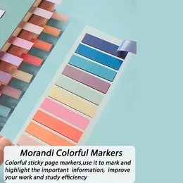 1200pcs Page Marker, Morandi Sticky Note Schede colorabili e riposizionabili Flag di libri Schede Strip Schede Durevoli