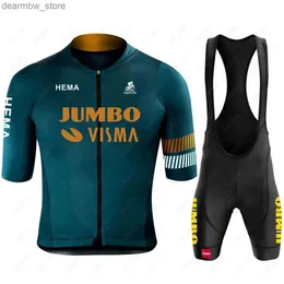 Велосипедный трикотаж устанавливает Jumbo Visma Cycling Sets Men Summer Cycling Jersey Set Breathing Mountain Bike Formifor