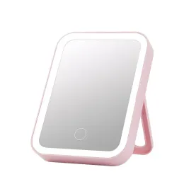 LED Cosmetic Mirror Touch Screen Switch مع مرآة مستحضرات طي قابلة للطي محمولة