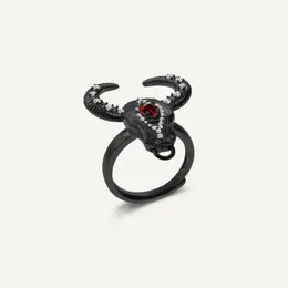 GEMS Ballet Natural Red Garnet Gemstone Bull Head Ring Open Alemble 925 Sterling Silver Mandmade for Women Fine Jewelry240412