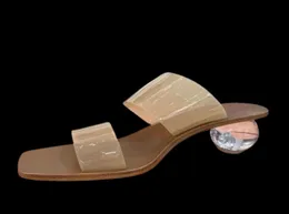 Oficjalna jakość kultowa gaia przezroczyste slajdy wyczyść bombeelowe muły mody sandały buty 57721549