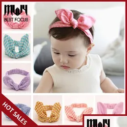 Hair Clips & Barrettes Bowknot Headbands Baby Cute Rabbit Ear Headwear Cotton Kids Bow Band Fashion Accessories 100 Pcs/Lot Dhgarden Dhaqg